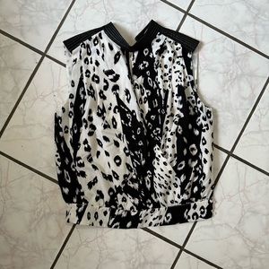 Mustard seed leopard top